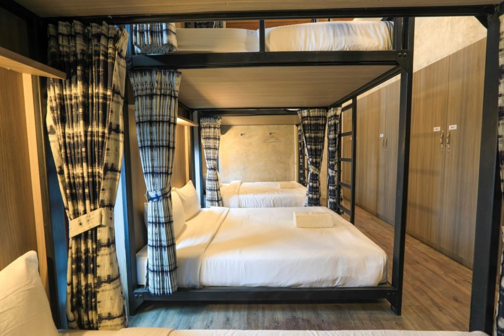 ห้องพักรวมเตียงคู่ 2 ชั้น (Double Bunk Bed Mixed Dorm)